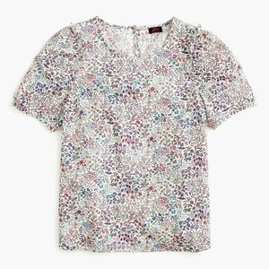J. Crew Puff Sleeve top in Liberty Shepherdly Song fabric